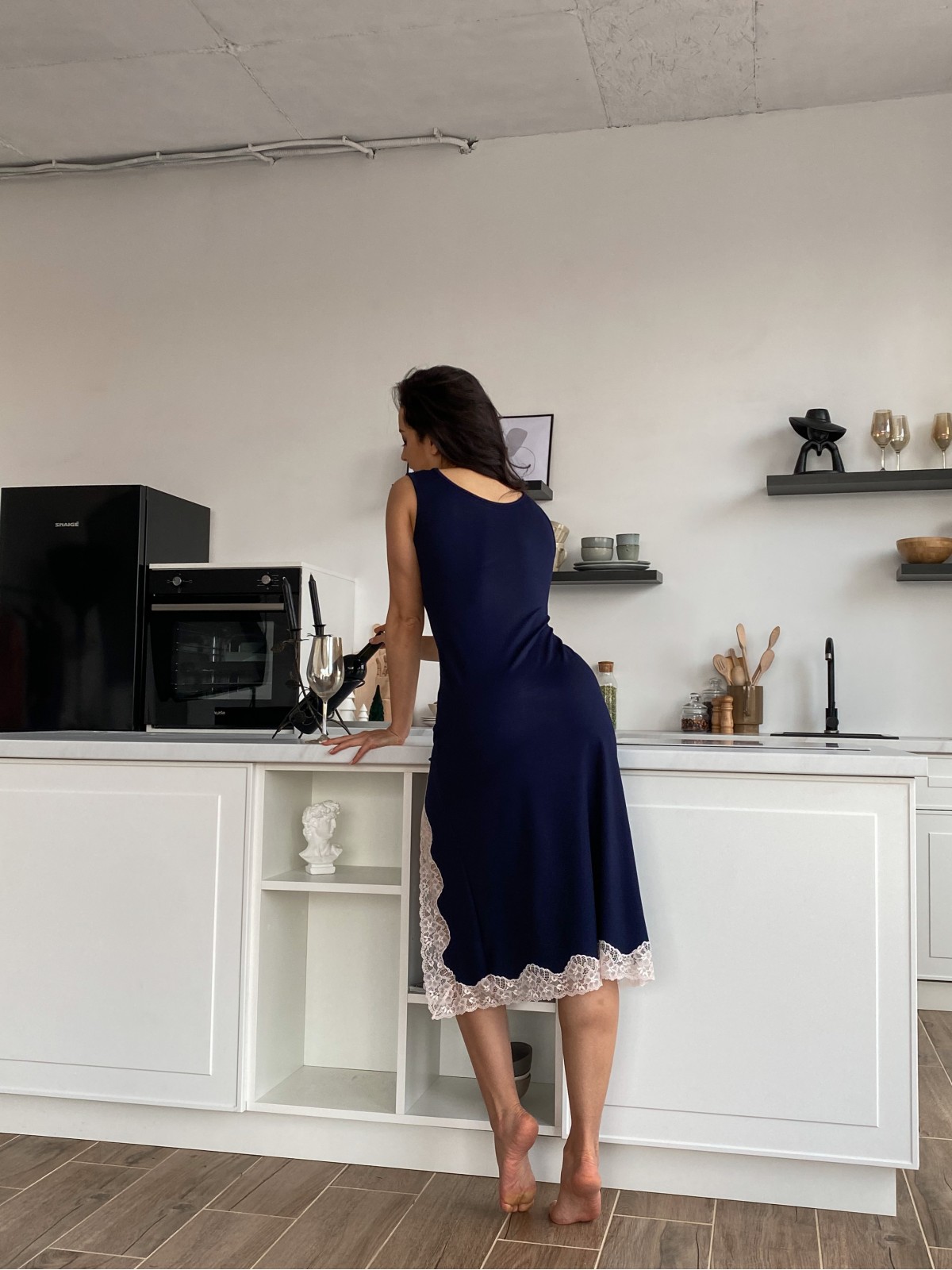 Koszula Nocne HC-M-108 Granatowy Violet Delux