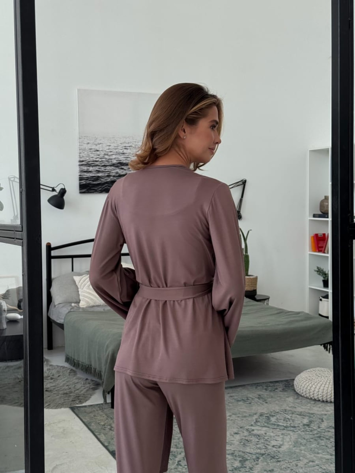 Pajama Set TP-M-10 Mleczna czekolada Violet Delux