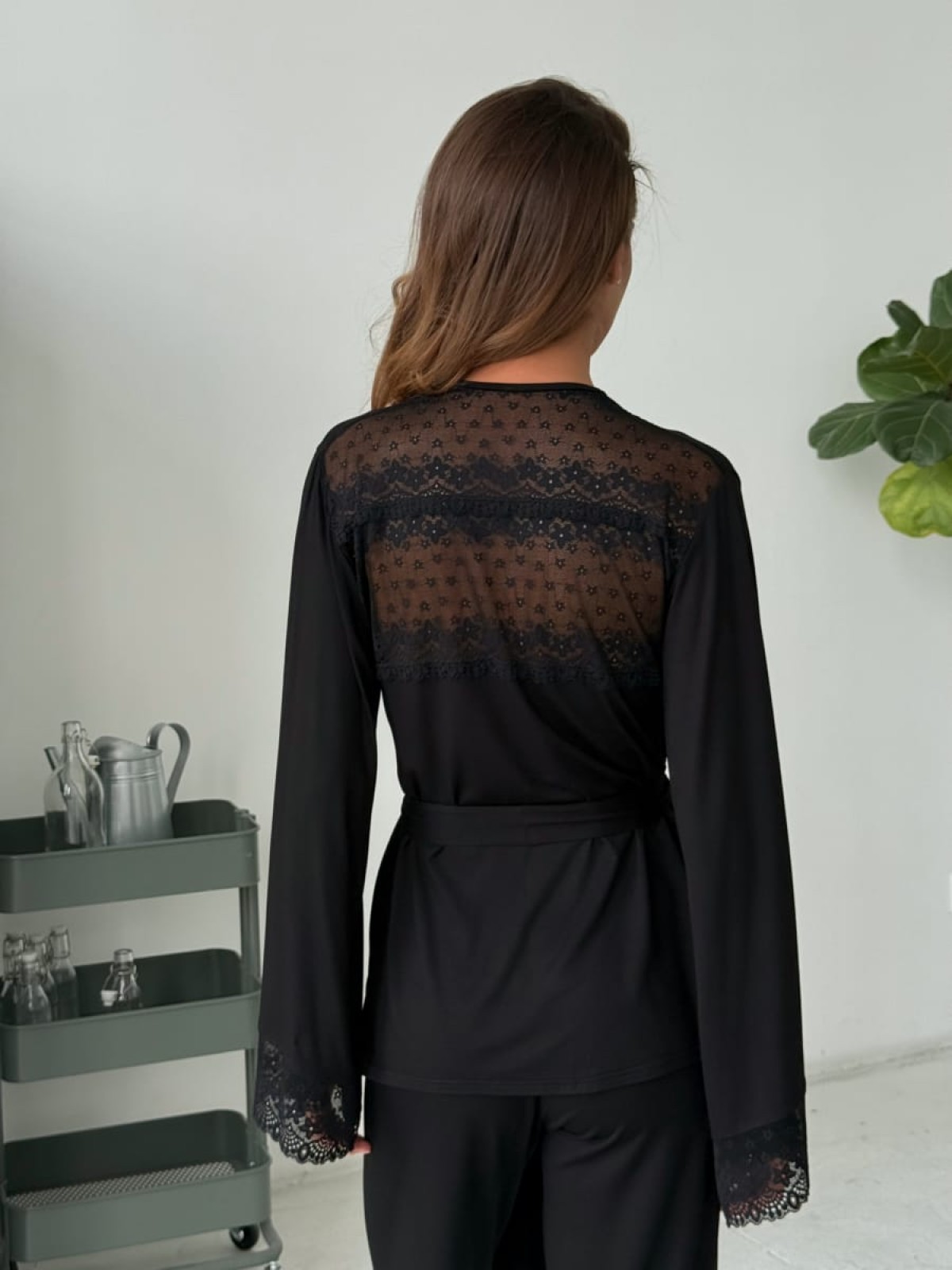 Pajama Set TP-M-11 Czarny Violet Delux