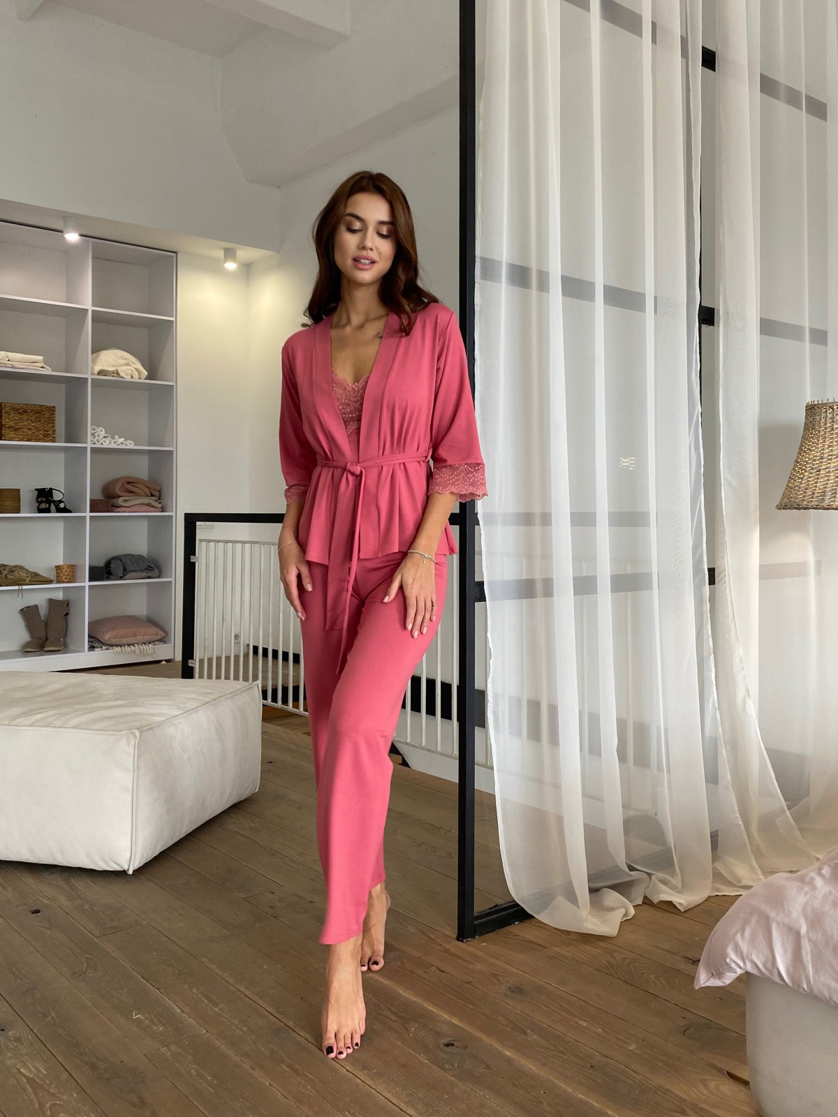 Pajama Set TP-M-4 Coral Violet Delux