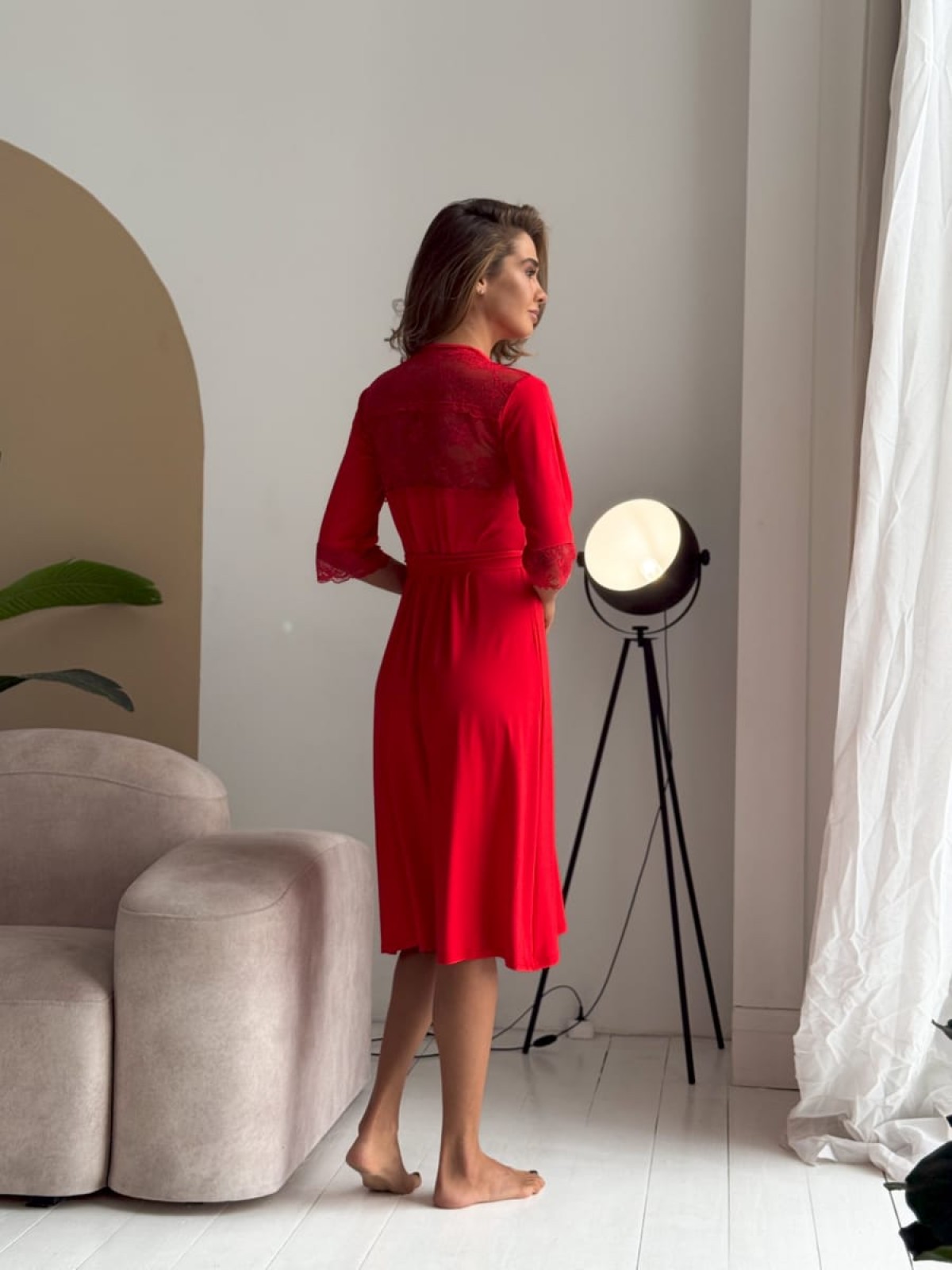 Szlafrok X-M-36 Carmine Violet Delux