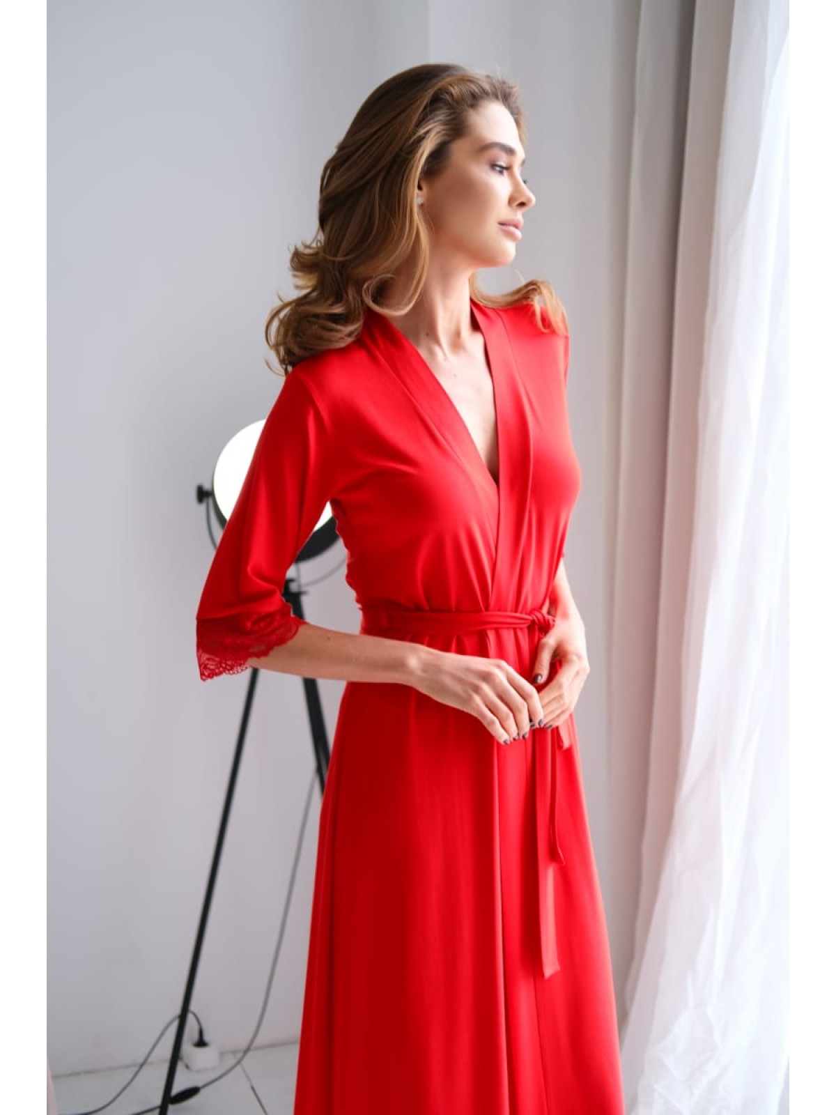 Szlafrok X-M-36 Carmine Violet Delux