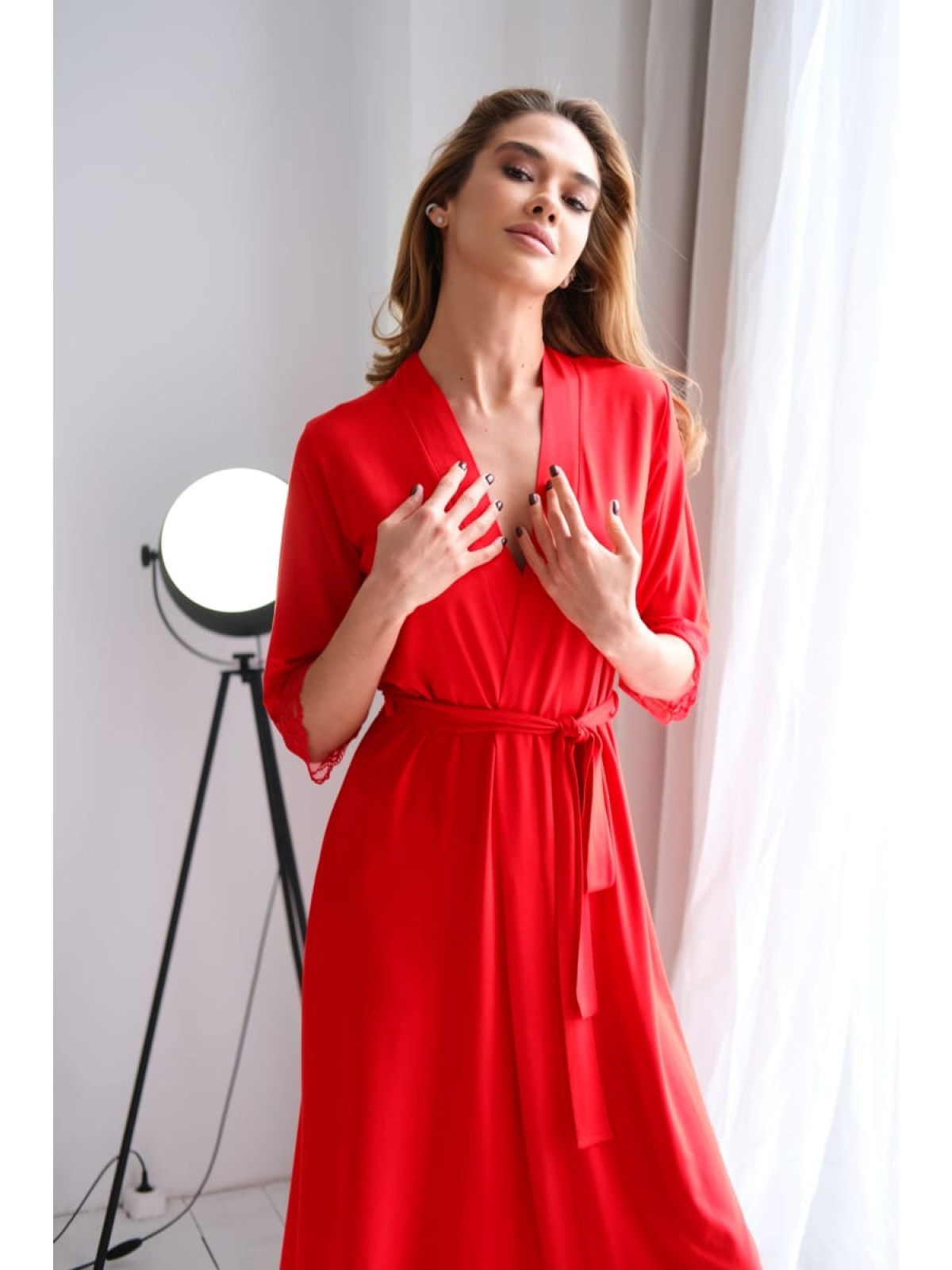 Szlafrok X-M-36 Carmine Violet Delux