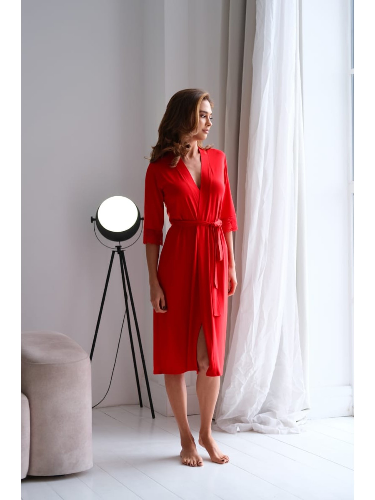 Szlafrok X-M-36 Carmine Violet Delux