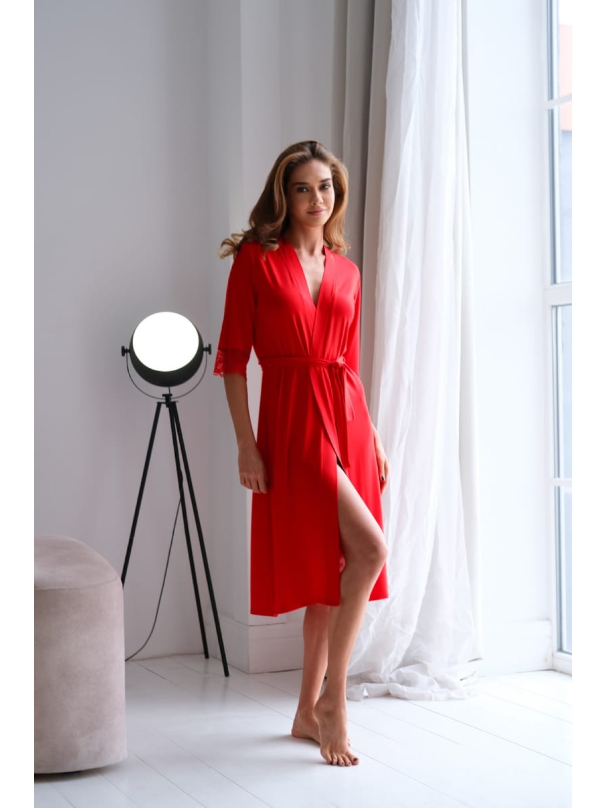 Szlafrok X-M-36 Carmine Violet Delux