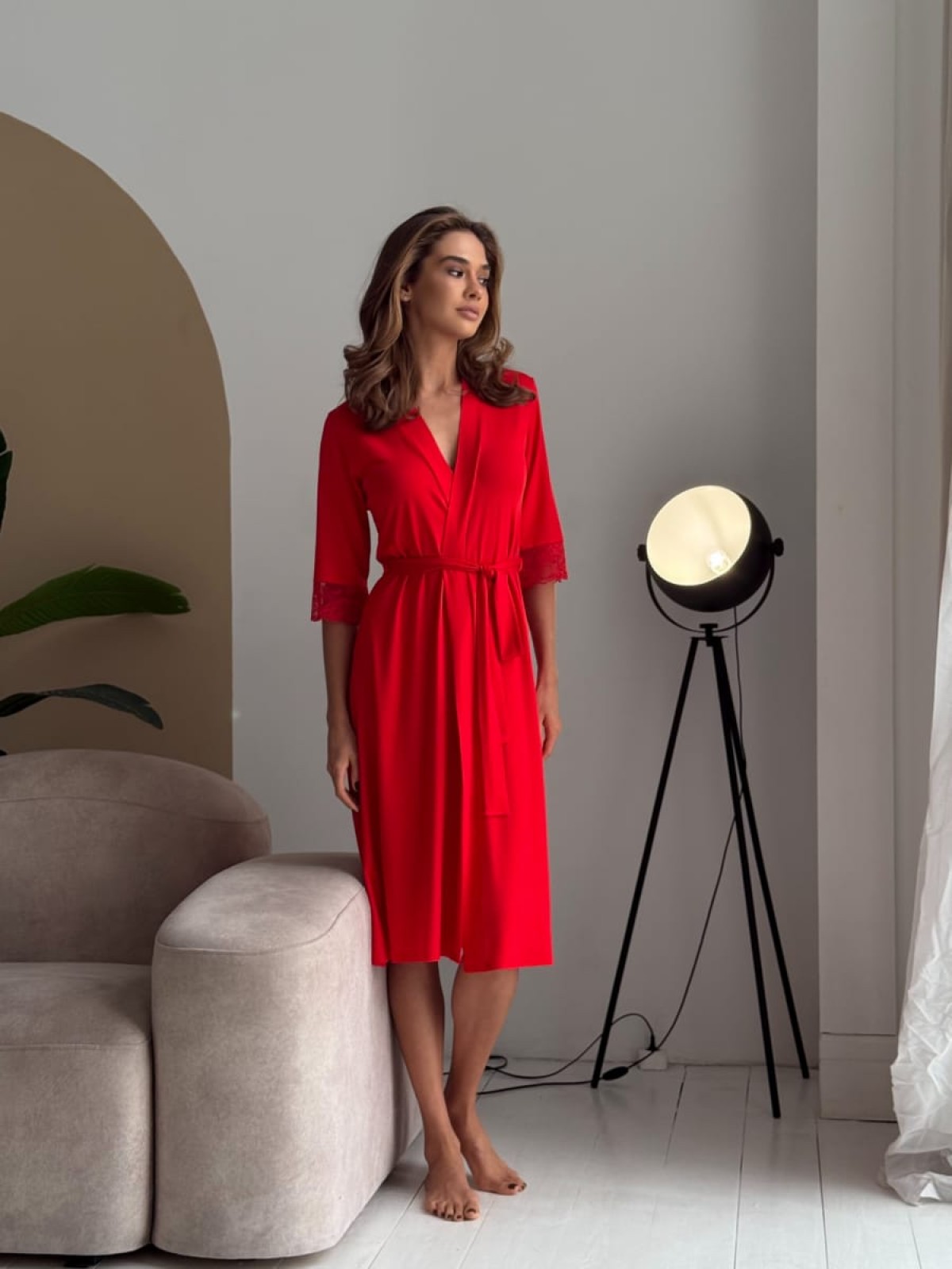 Szlafrok X-M-36 Carmine Violet Delux