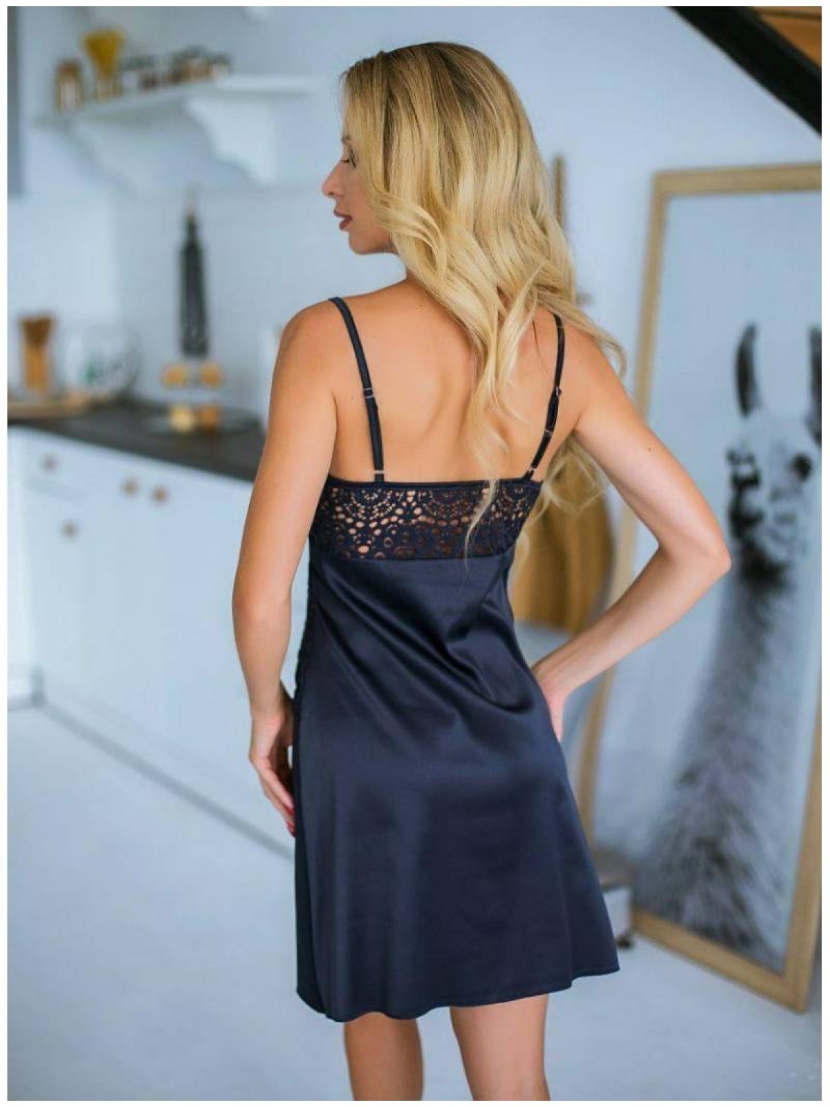 Koszula Nocne HC-M-11 Granatowy Violet Delux