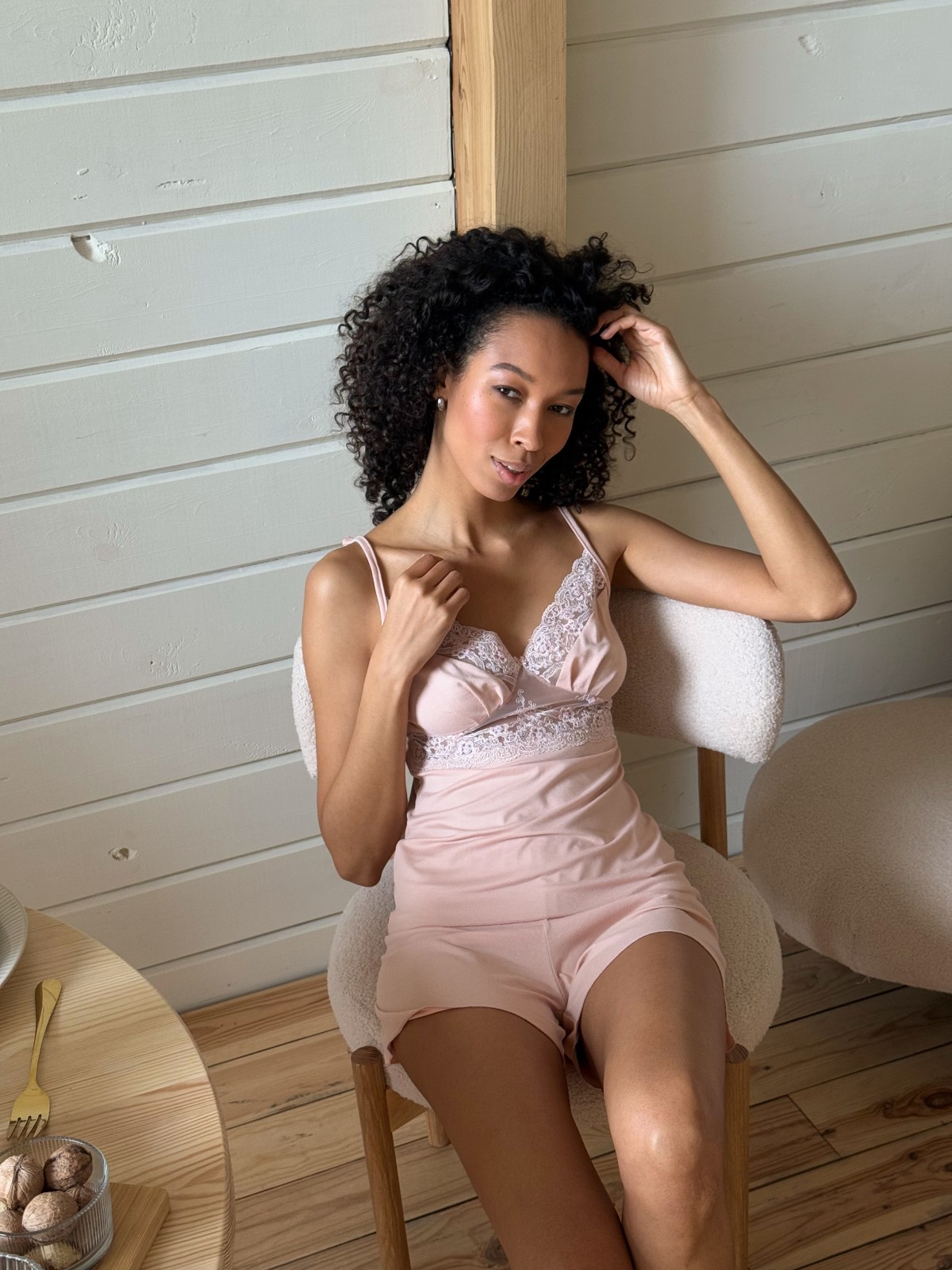 Piżama P-M-9 Pudrowy Violet Delux