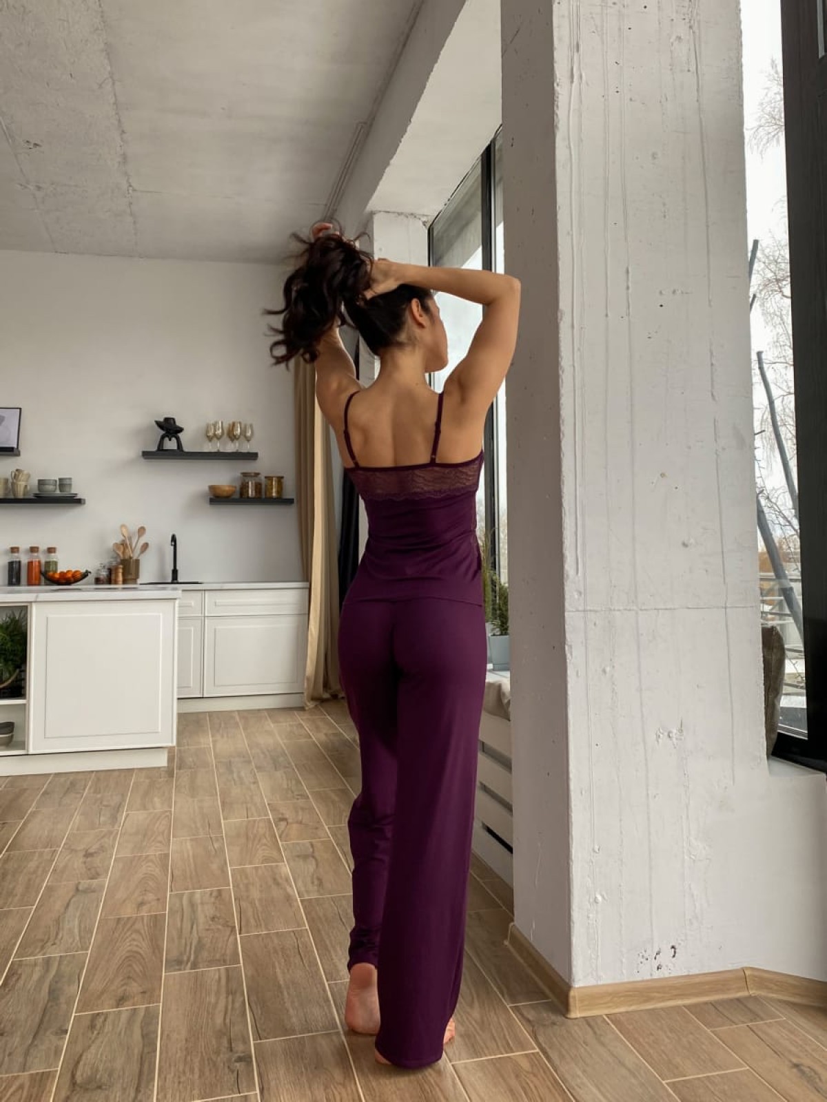 Pajama Set TP-M-4 Leśna jagoda Violet Delux