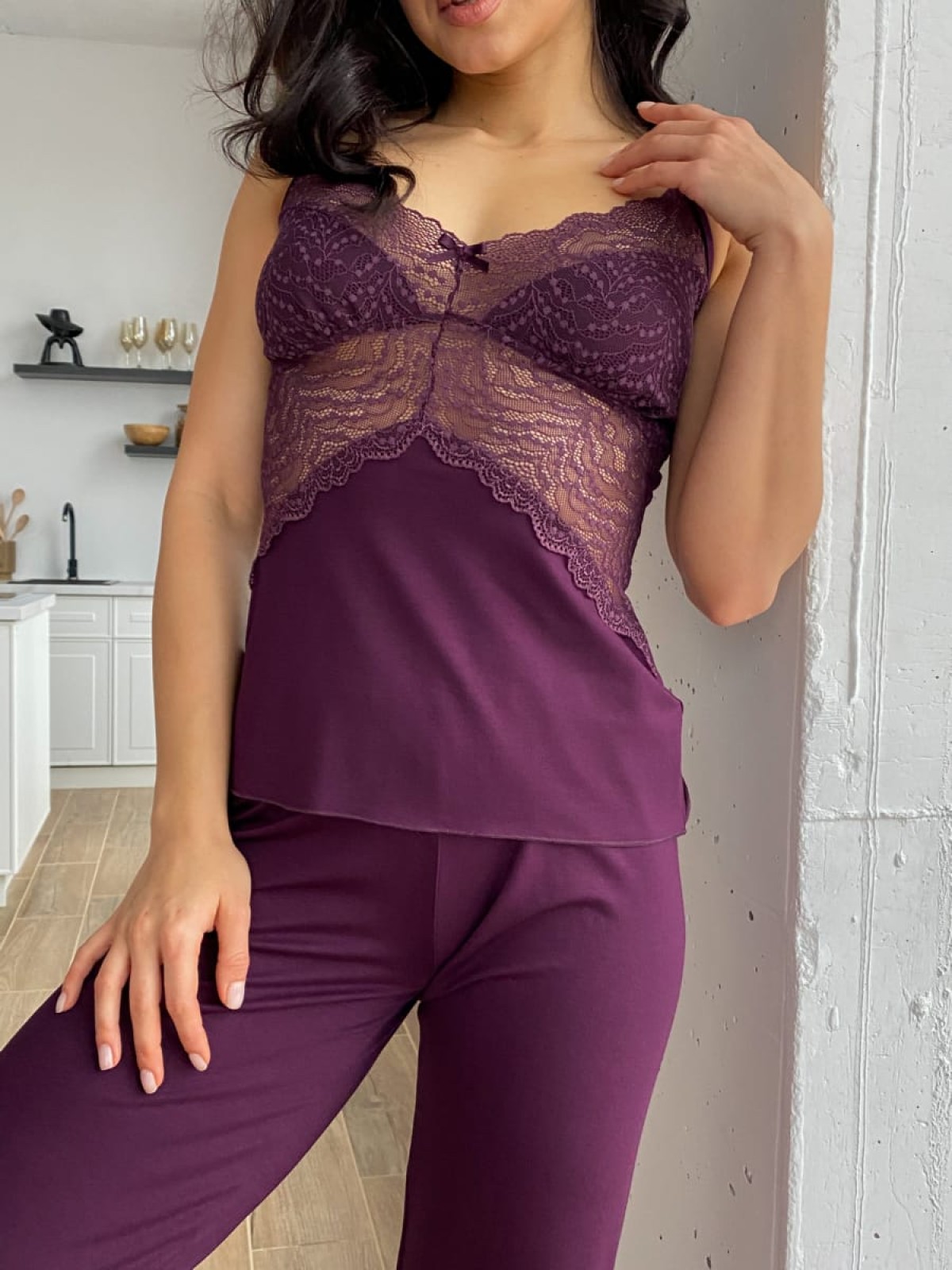Pajama Set TP-M-4 Leśna jagoda Violet Delux