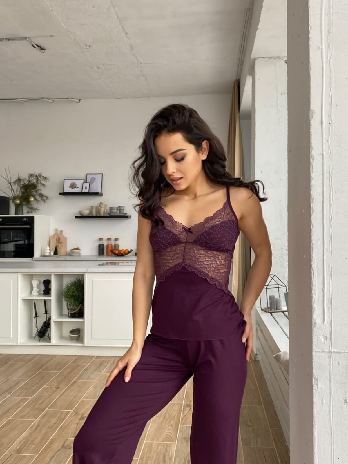 Pajama Set TP-M-4 Leśna jagoda Violet Delux