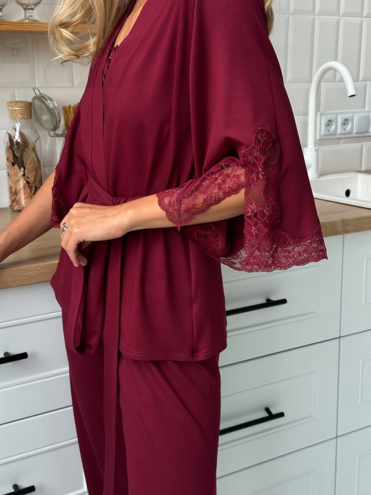 Pajama Set TP-M-8 Bordeaux Violet Delux