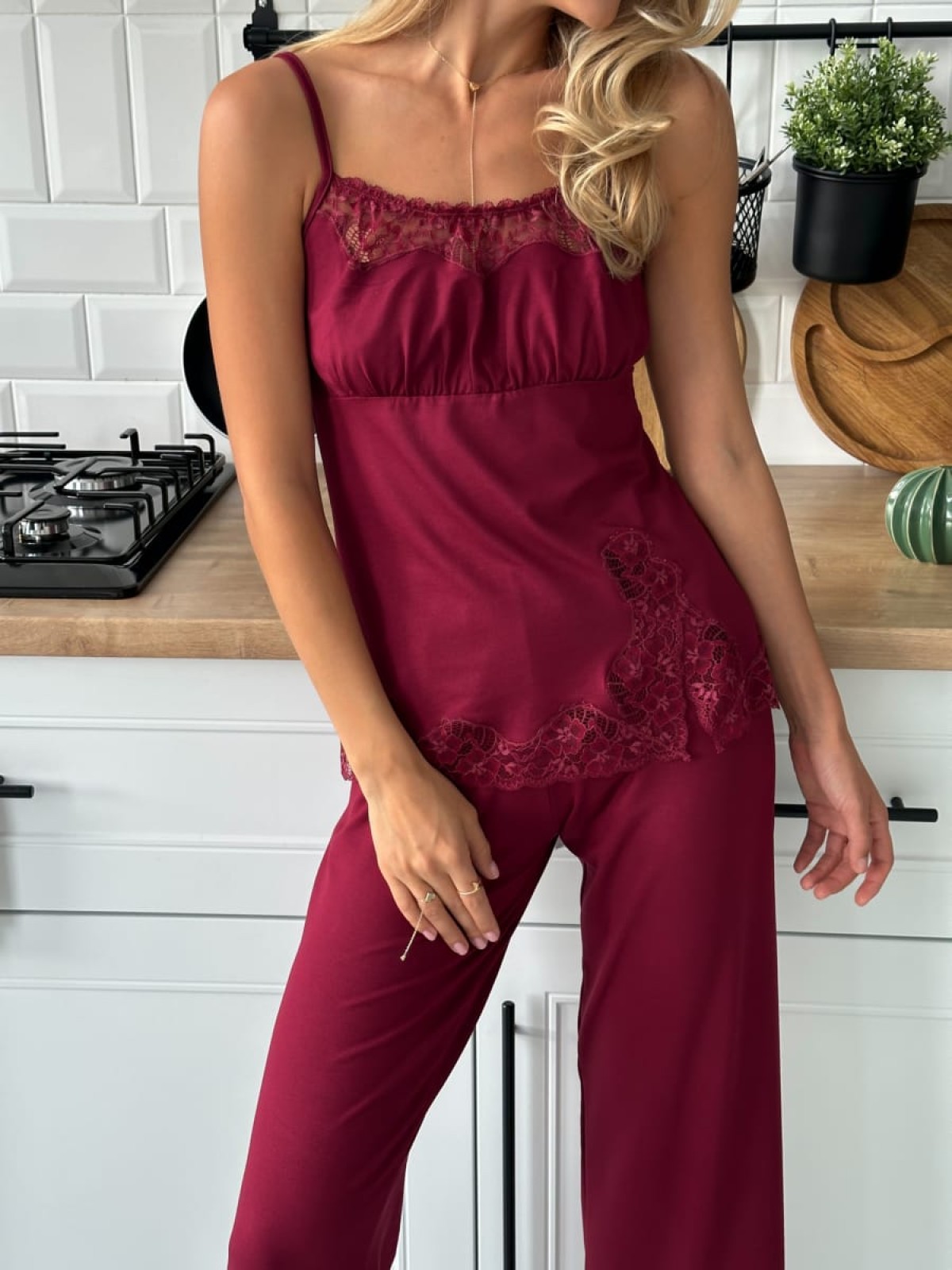 Pajama Set TP-M-8 Bordeaux Violet Delux