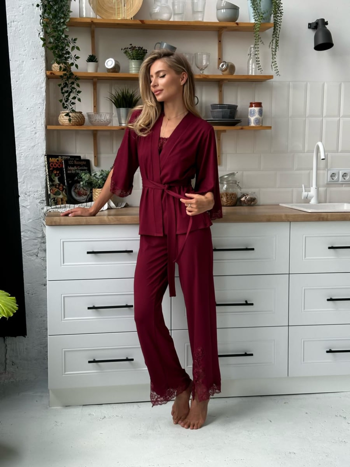 Pajama Set TP-M-8 Bordeaux Violet Delux