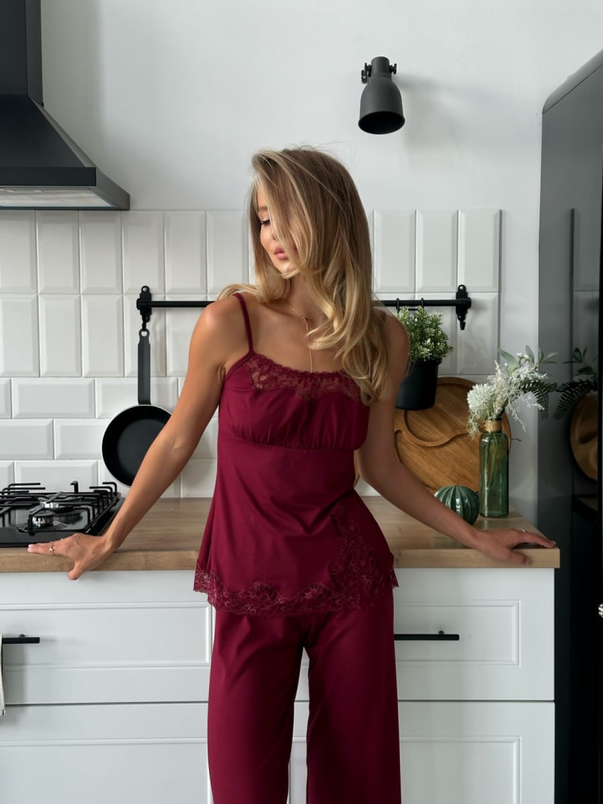 Pajama Set TP-M-8 Bordeaux Violet Delux