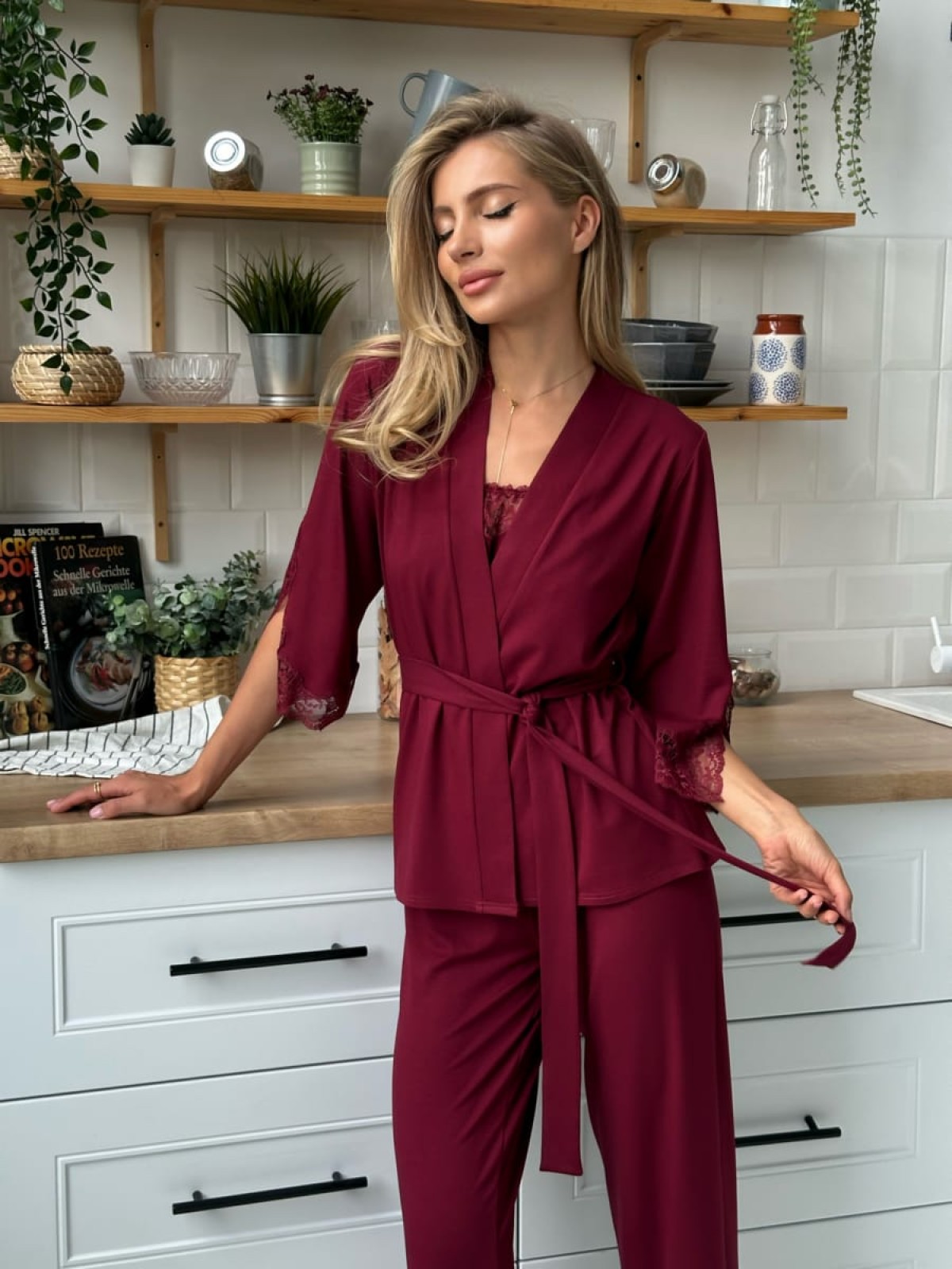 Pajama Set TP-M-8 Bordeaux Violet Delux