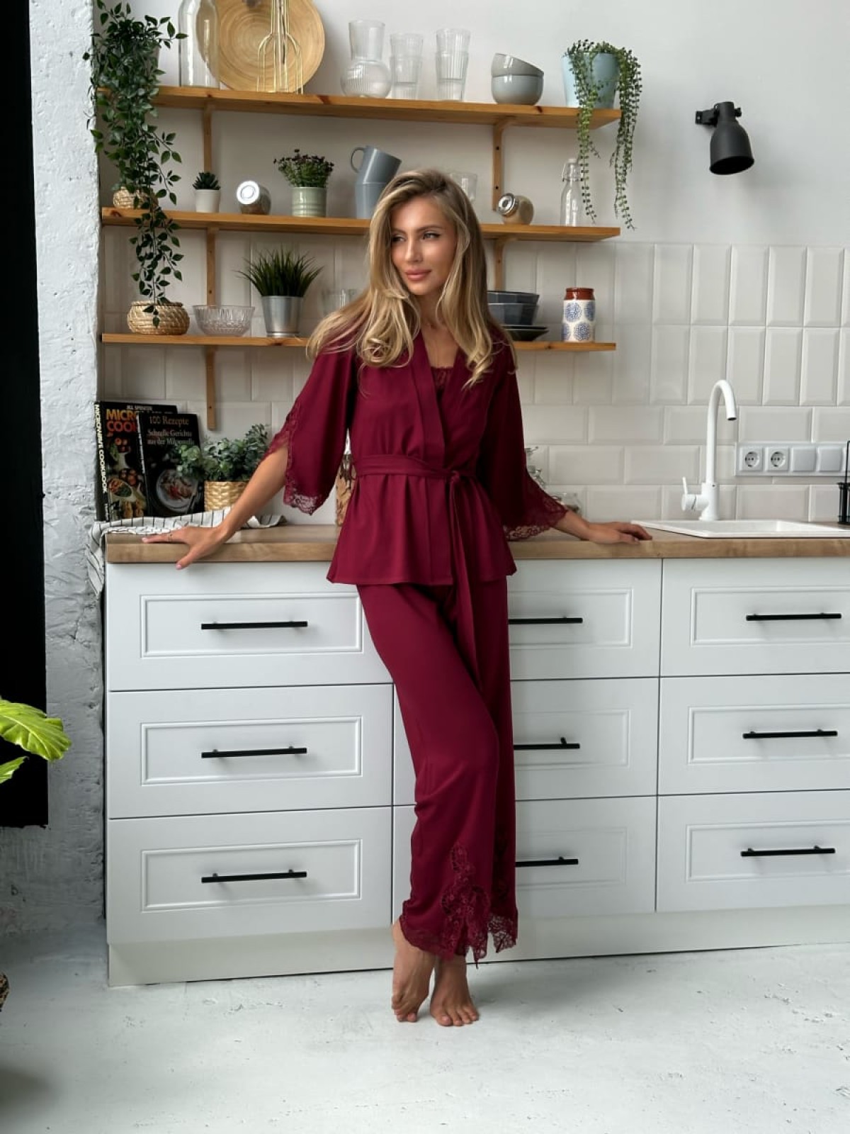 Pajama Set TP-M-8 Bordeaux Violet Delux