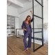 Pajama Set 4 pieces M-1 Lawendowa mgła Violet Delux