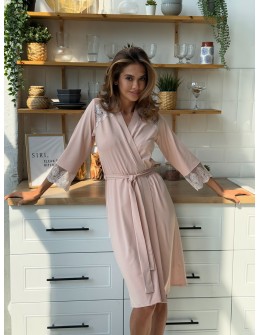 Szlafrok X-M-55 Pudrowy