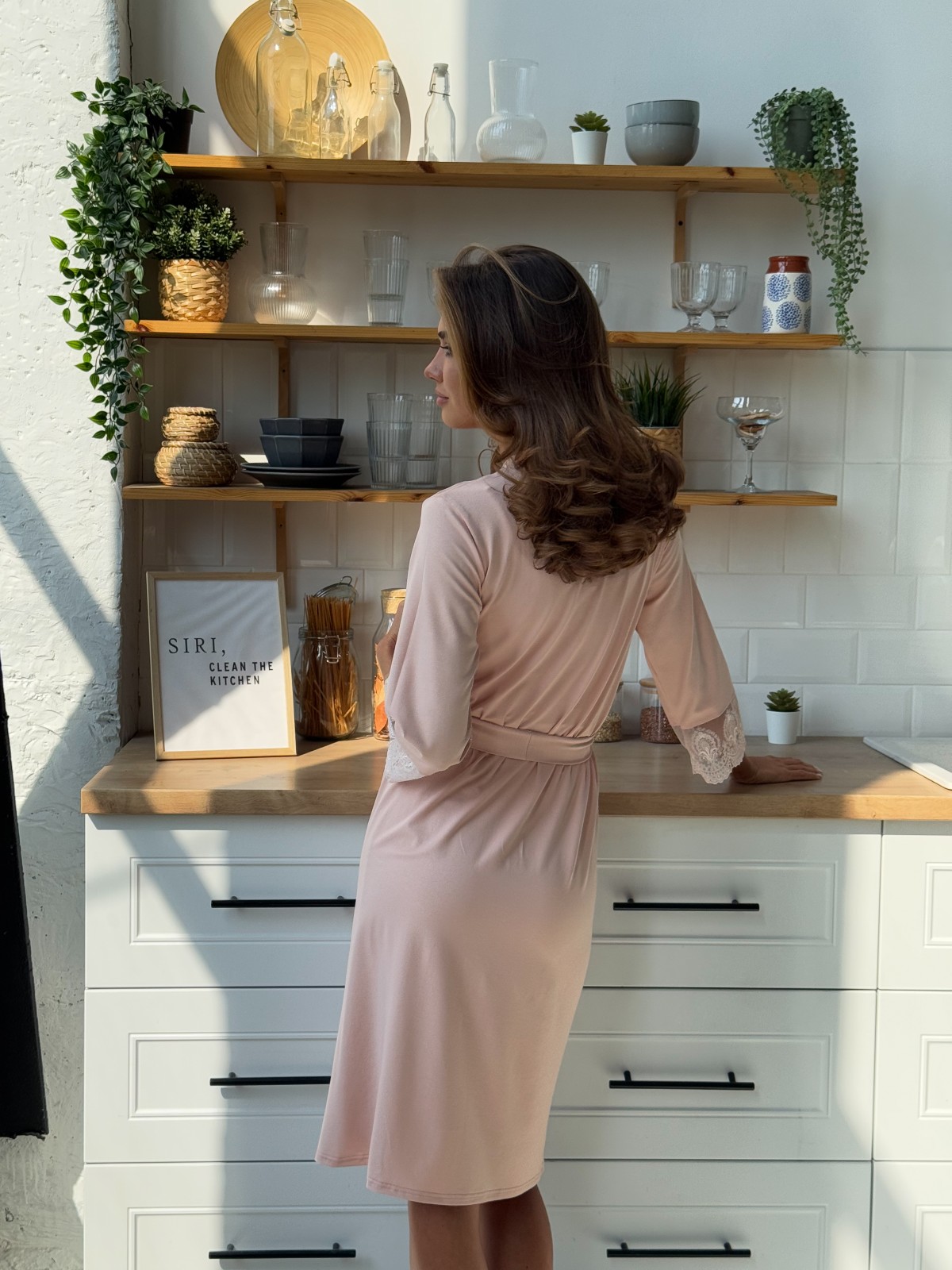 Szlafrok X-M-55 Pudrowy Violet Delux