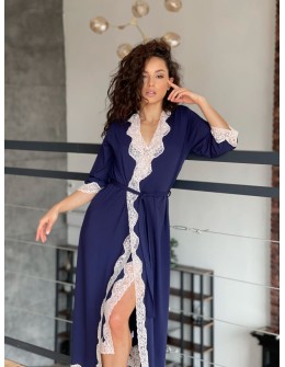 Szlafrok X-M-46 Granatowy